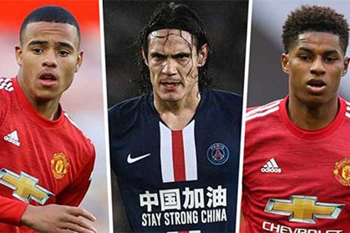 Cavani chỉ bảo đàn em Rashford và Greenwood