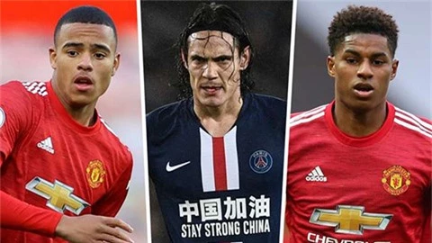 Cavani bảo ban đàn em Rashford và Greenwood