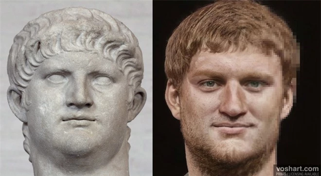 Đây chính là khuôn mặt thật của các hoàng đế La Mã huyền thoại, được AI phục dựng từ tượng điêu khắc trong bảo tàng - Ảnh 1.