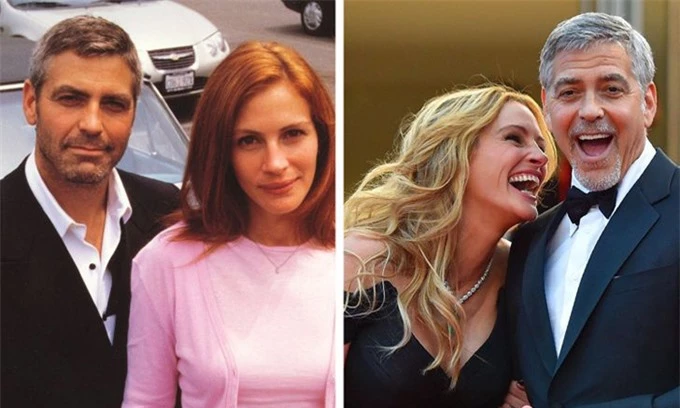 Julia Roberts và George Clooney cũng là đôi bạn khác giới thực sự hiếm có ở Hollywood. Họ gặp nhau lần đầu ở phim trường Ocean’s Eleven năm 2001 và từ đó đã hợp tác ăn ý trong 4 bộ phim điện ảnh. Ngoài đời, bộ đôi cũng thường xuyên gặp gỡ và trợ giúp nhau. Clooney từng chăm sóc cho Người đàn bà đẹp khi cô mang bầu. Dù đã lập gia đình, cả hai vẫn gắn bó như anh em.