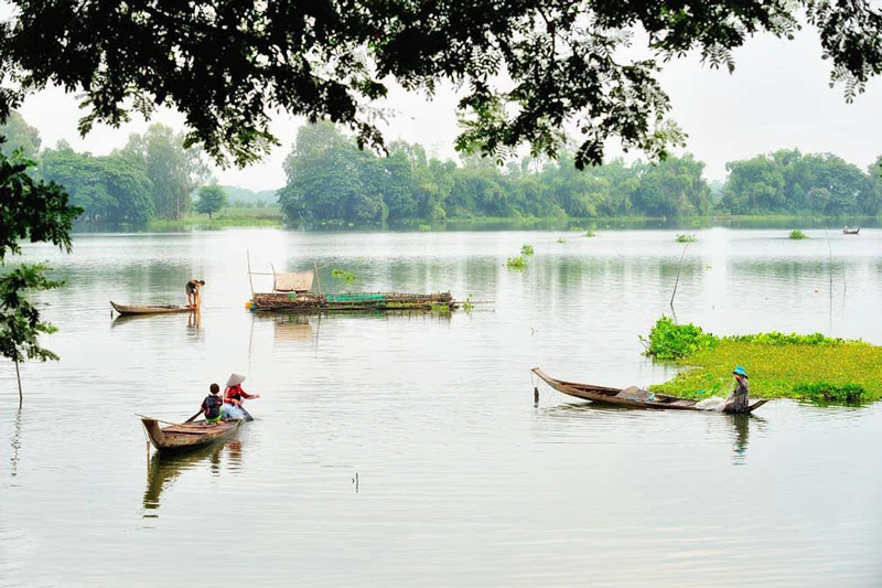 Búng Bình Thiên là hồ nước tọa lạc tại thuộc phía Bắc huyện An Phú, tỉnh An Giang. Ảnh: An Phú.