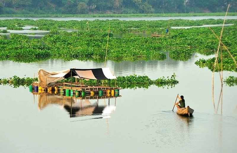 Búng Bình Thiên gồm 2 hồ nước là búng Lớn và búng Nhỏ. Ảnh: Huynh Phuc Hau.