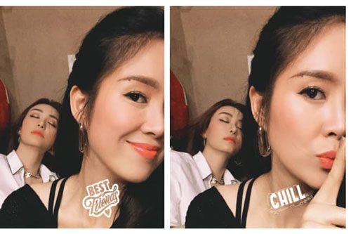 Bị Lê Phương tung ảnh 'dìm hàng' khi ngủ, Ngân Khánh vẫn nhận mưa lời khen vì đẹp bất chấp