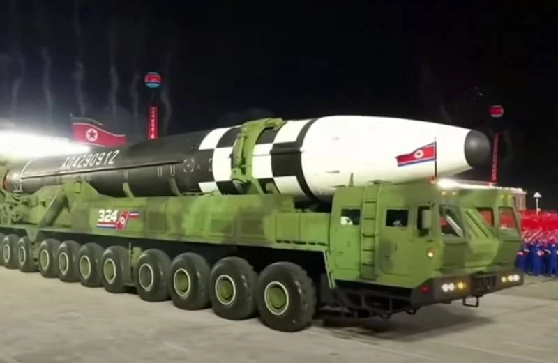 Tên lửa đạn đạo liên lục địa thế hệ mới của Triều Tiên. Ảnh: KCNA.