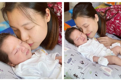 Hoàng Oanh khoe cận mặt con trai lai Tây, đúng là cực phẩm nhan sắc thừa hưởng từ bố mẹ