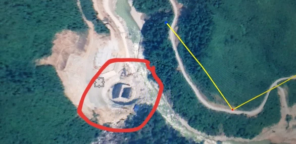 Hiện trường khu vực thủy điện Rào Trăng 3 được chụp qua Google Map.