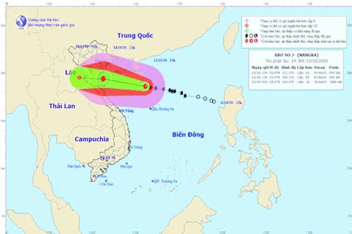 Ảnh: Trung tâm Dự báo khí tượng thủy văn quốc gia.