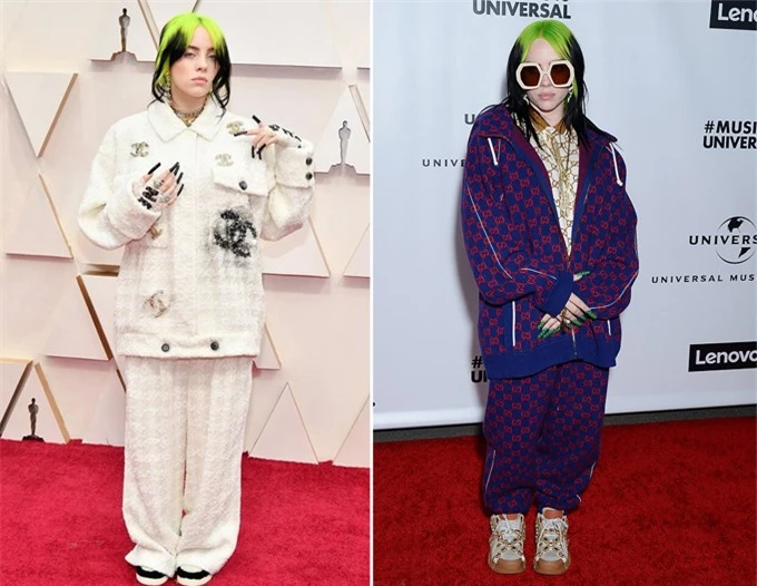 Billie Eilish vốn quen thuộc với style phi giới tính và oversized.