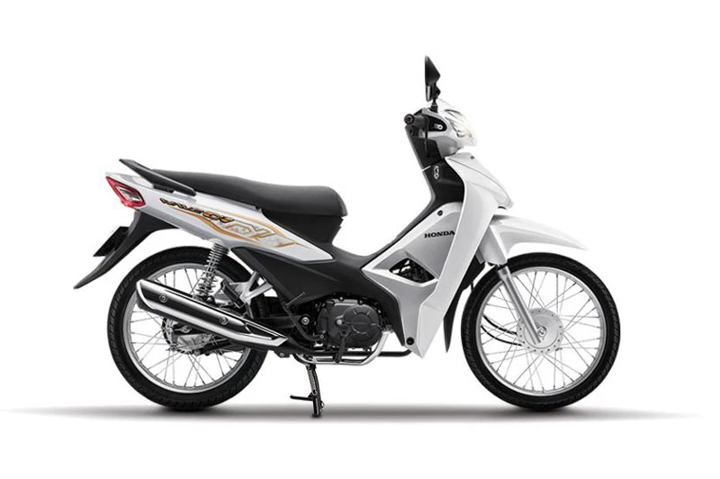 Honda Wave Alpha 2020 màu trắng đen bạc. 