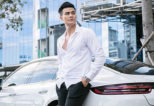 Vĩnh Thụy bảnh bao với sơ mi trắng