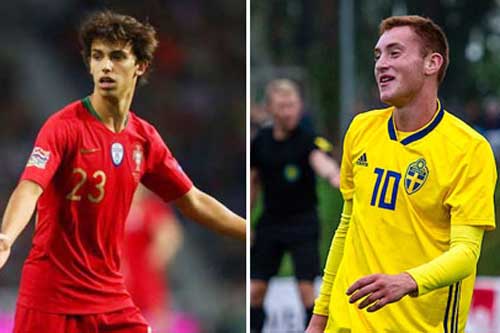 Joao Felix đương đầu Dejan Kulusevski