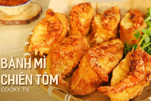 Bữa sáng đủ chất với bánh mì chiên tôm cực dễ làm