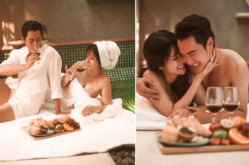 Bộ ảnh cưới "nóng bỏng" của diễn viên Thảo Trang và chồng trẻ kém 9 tuổi