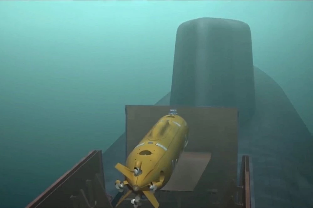 Nga chuẩn bị hạ thủy tàu ngầm chiến lược Khabarovsk - phương tiện mang ngư lôi Poseidon. Ảnh: TASS.