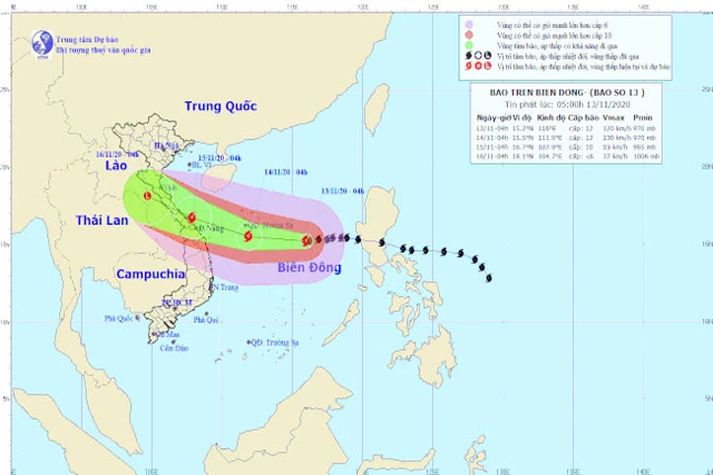 Ảnh: Trung tâm Dự báo Khí tượng Thủy văn Quốc gia.