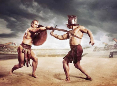 Võ sĩ giác đấu trên đấu trường La Mã cổ đại
