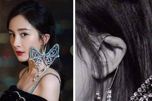 Nhìn Dương Mịch đeo khuyên tai 'siêu to khổng lồ', dân tình cảm thấy thương cho đôi tai của cô