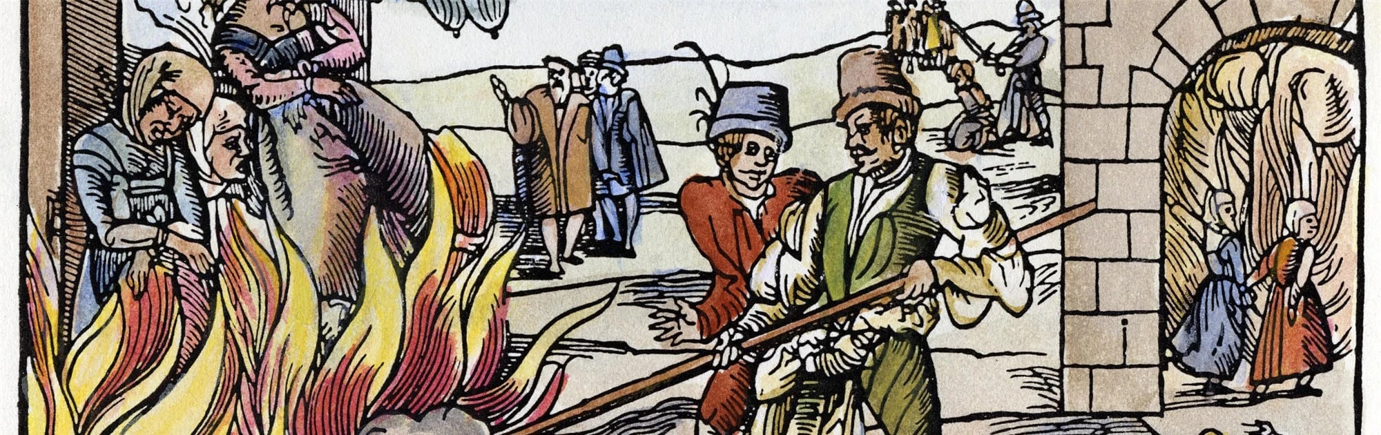 Hỏa thiêu phù thủy ở Derenburg, 1555. Nguồn: Spektrum.