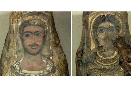 Rùng mình 3 bức tượng dát vàng là xác người 2.000 năm phủ vữa