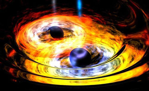 Hé lộ điều xảy ra khi 2 lỗ đen "khủng" lao vào nhau
