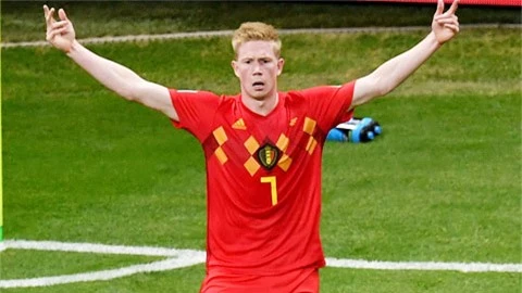 Hazard nghỉ, De Bruyne tiếp tục 'gánh' Bỉ