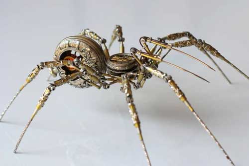 Nghệ sĩ bậc thầy làm nhện từ các linh kiện cơ khí