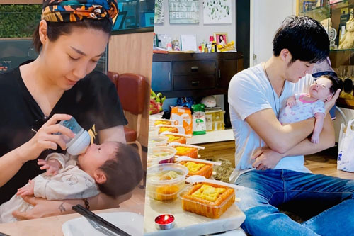 Pha Lê làm đầy tháng cho con gái lai Hàn