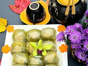 Cách làm bánh Xu Xê lá dứa nhân dừa đậu xanh thơm phức trẻ con thích mê