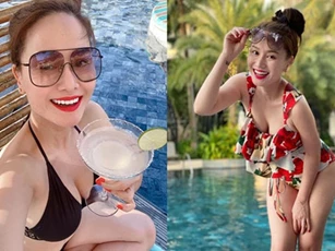 Thu Phượng khoe body khi nghỉ dưỡng cùng bạn trai