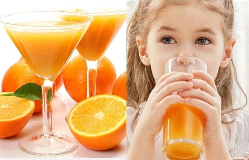 Sai lầm khi cho bé uống nước cam