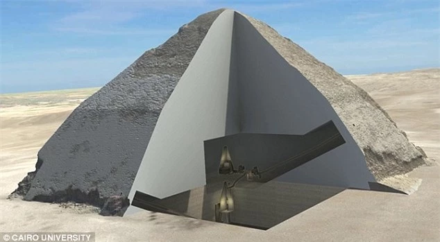 Hình ảnh 3D về cấu trúc bên trong kim tự tháp lần đầu được tiết lộ - 1