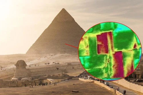 Một số khối đá của Kim tự tháp có dị thường về nhiệt.