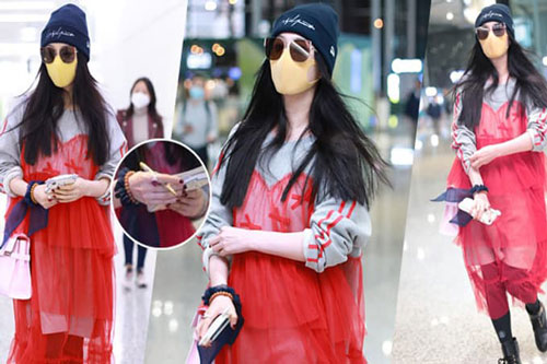 Phạm Băng Băng gây khó hiểu với gu thời trang 'tự dìm dáng', thân hình to sụ như mang bầu