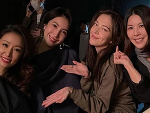 Sau scandal khóc lóc, Lâm Tâm Như xuất hiện xinh đẹp bên hội bạn thân trên phim trường