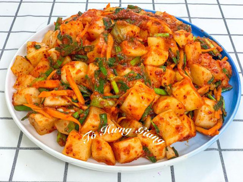 Cách làm kim chi su hào giòn tan ngon tuyệt