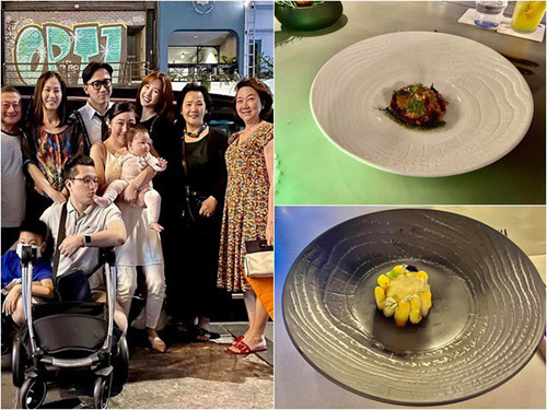 Gia đình Hari Won và Trấn Thành đi ăn toàn món đắt nhưng bé tí