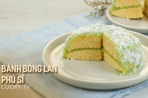 Cách làm bánh bông lan Phú Sĩ siêu đơn giản, cả nhà ai cũng thích mê