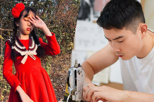 Ông bố trẻ tự học may, làm hơn 100 bộ váy cho con gái