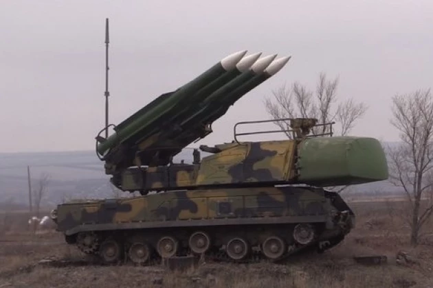 Hệ thống tên lửa phòng không Buk-M1 của Quân đội Ukraine. Ảnh: TASS.