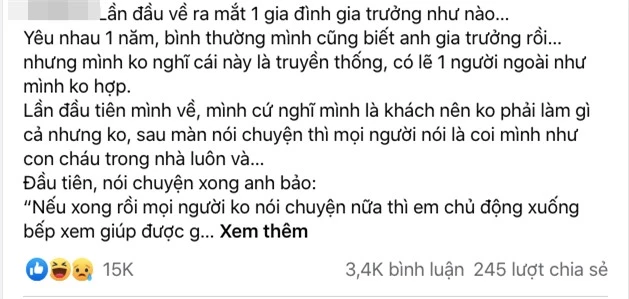 Về ra mắt nhà bạn trai, cô gái bị chính anh người yêu sai vặt như con và màn đáp trả khiến anh ta trở tay không kịp nhưng vẫn gây nên tranh cãi - Ảnh 2.