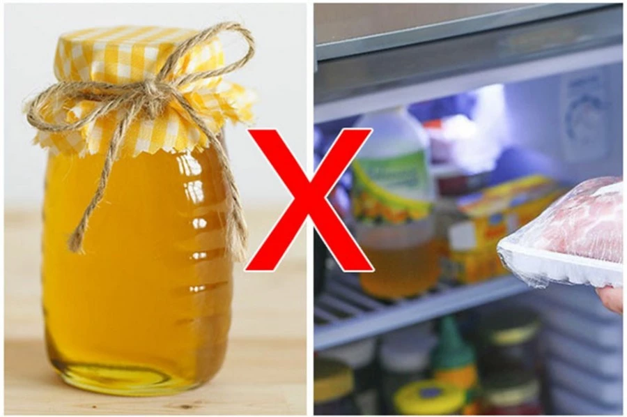 Không nên bảo quản mật ong trong tủ lạnh.