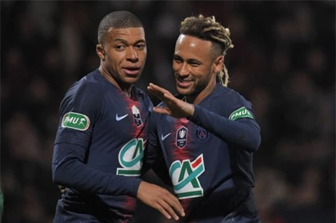 Neymar và Mbappe (trái) vẫn đang là 2 chân sút hàng đầu của PSG