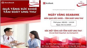 SeABank Bình Dương tổ chức tầm soát ung thư miễn phí