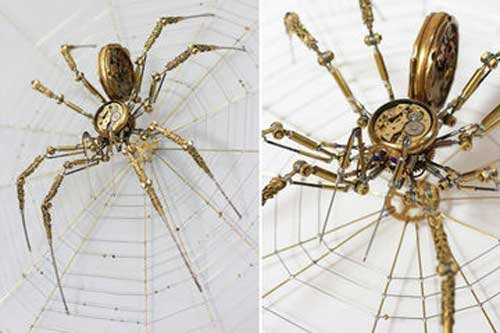 Sáng tạo nhện khổng lồ sống động như thật từ kim loại bỏ đi