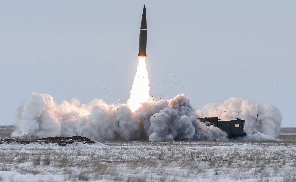 Tổ hợp tên lửa đạn đạo chiến thuật Iskander-M của Nga. Ảnh: TASS.