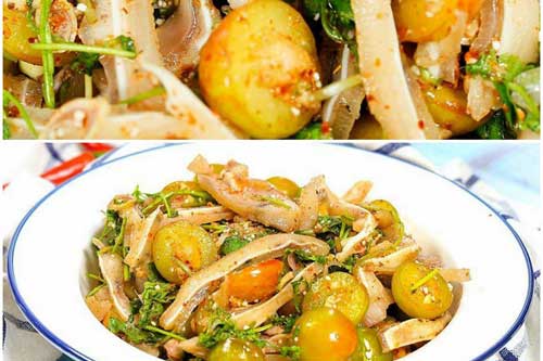 Cách làm mận trộn tai heo giòn ngon khó cưỡng