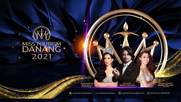 Baner tuyên truyền cho cuộc thi “Hoa khôi Du lịch – Miss Tourism Da Nang 2021” tìm kiếm Đại sứ cho ngành du lịch Đà Nẵng