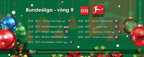 Lịch phát sóng bóng đá La Liga, Bundesliga, Hạng nhất Anh và VBA cuối tuần này