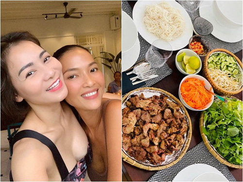 Đến biệt thự khủng của mỹ nhân 'Gái nhảy', Thu Minh sướng rơn trước những món ăn bê ra