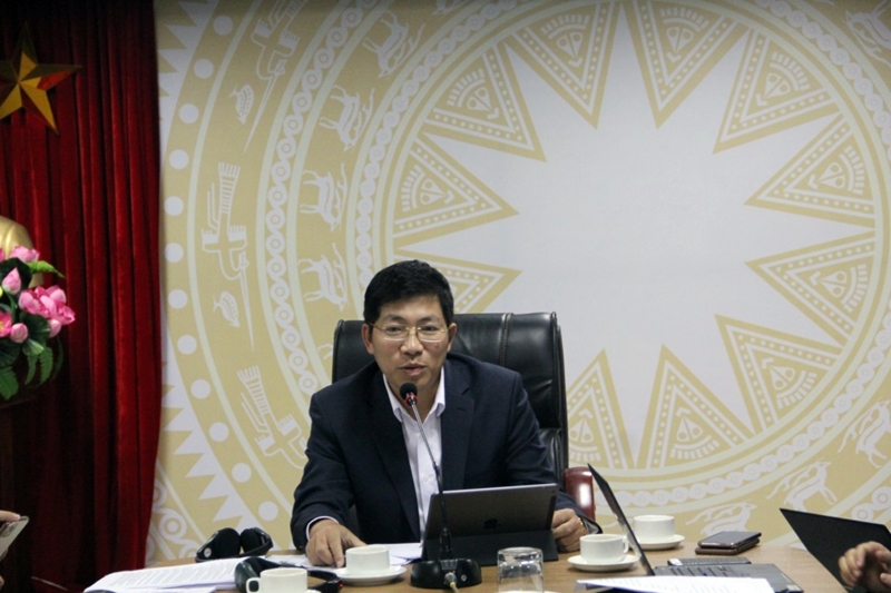 Ông Lưu Đình Phúc -  Cục trưởng Cục Phát thanh truyền hình và thông tin điện tử, Bộ Thông tin và Truyền thông phát biểu.